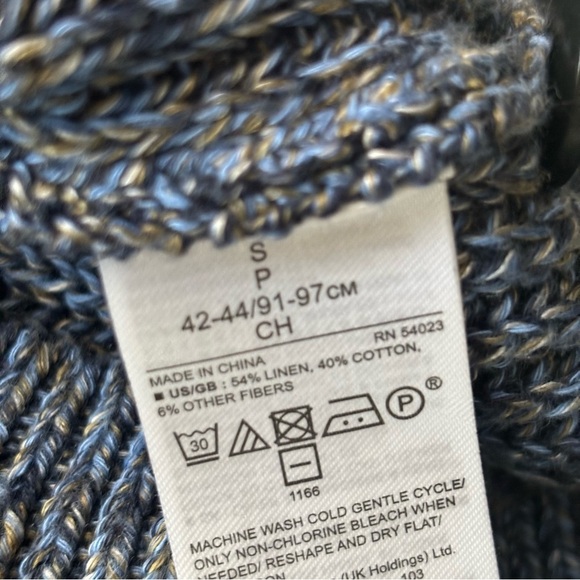 Banana Republic Men’s Ribbed Cardigan Sweater Size Small New Blue Heavy Knit - Picture 7 of 7